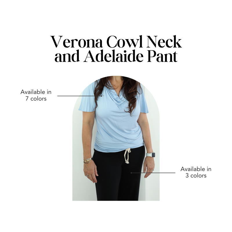 Verona Short Sleeve Cowl Neck