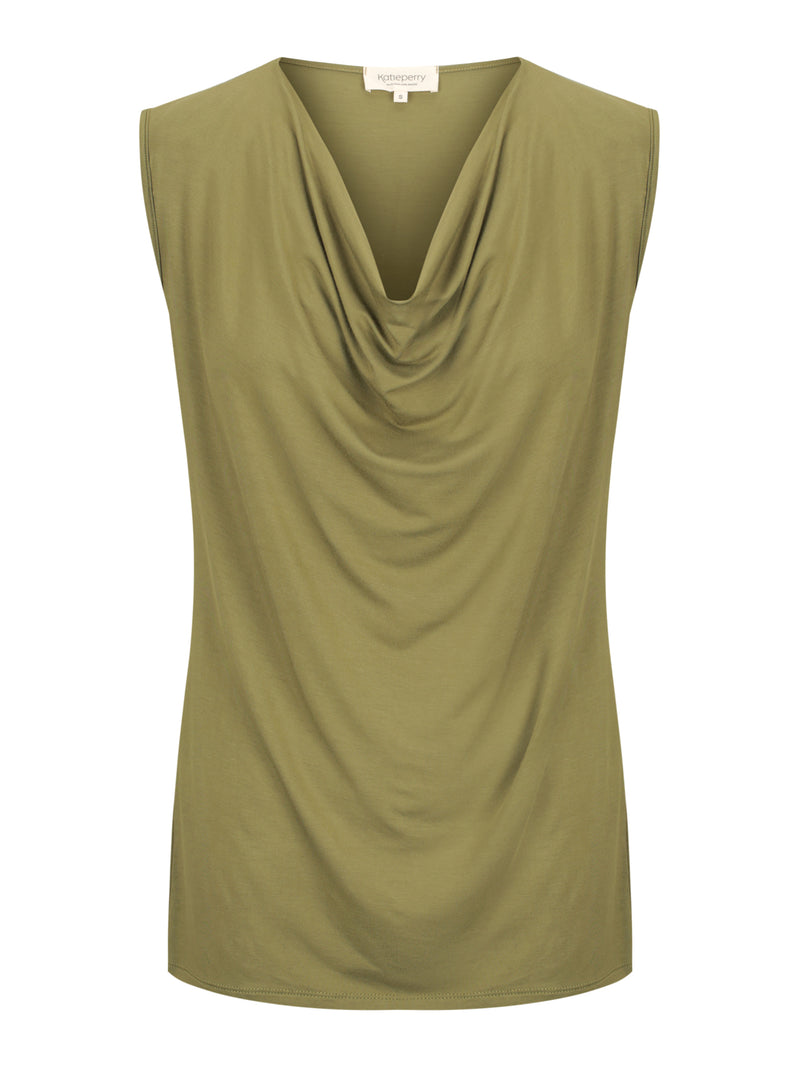 Capri Sleeveless Cowl Neck