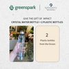 Crystal and Glass Water Bottle – Clear Quartz